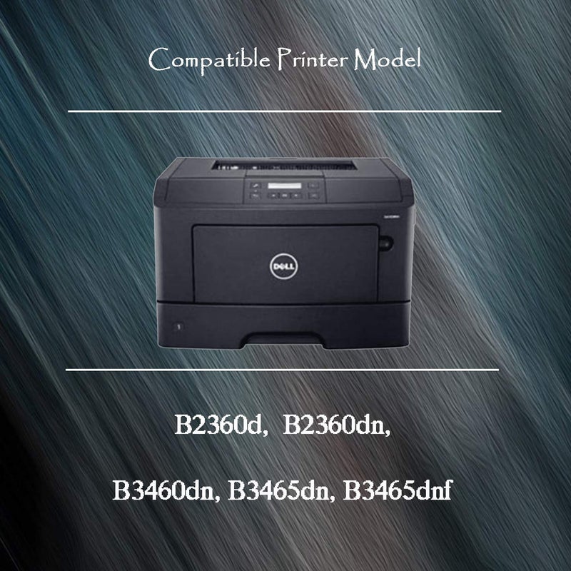 TG Imaging Compatible B2360dn Toner Cartridge Replacement for Dell B2360 Toner B2360d B2360dn 2360dn B3460dn B3465dn B3465dnf Laser Printer (331-9805, M11XH, C3NTP, 1-Pack Black High Yield) - Image 2